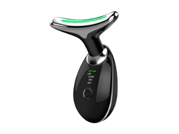 Massageador De Pescoço (preto) Com Função De Lifting Facial, Dispositivo De Beleza Com Luz Led De Três Modos.