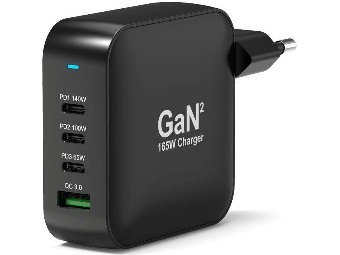 Carregador de Parede PORT DESIGNS GaN Tipo C (165W - Preto)