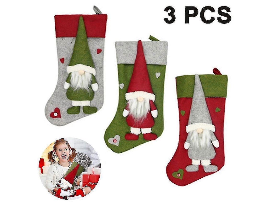 3 Grandes Meias De Natal Clássicas De Papai Noel Olysi Shop