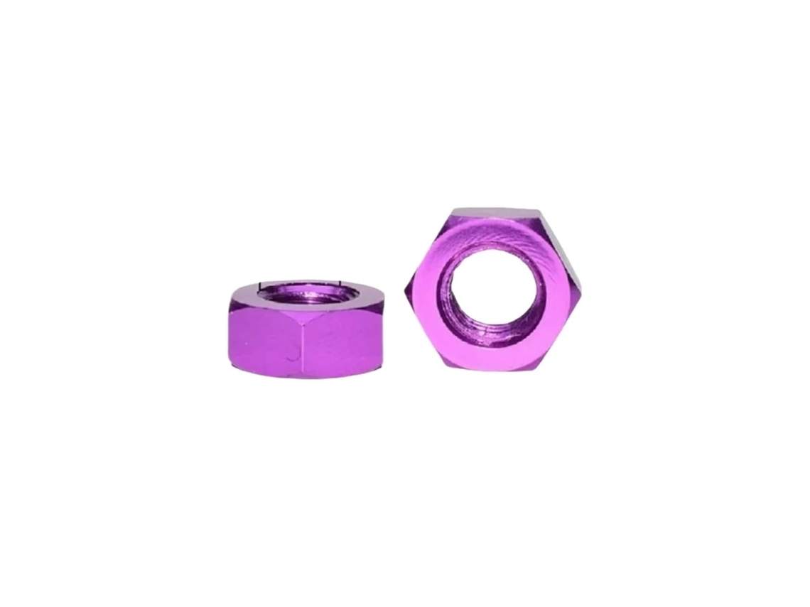 Porcas Sextavadas Coloridas De Alumínio, Anodizadas Multicoloridas M3