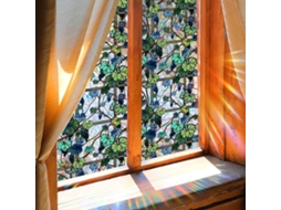 Película Decorativa Para Janelas, Com Estampa De Trepadeiras E Flores, Para Maior Privacidade. Dupla Face Estática, 45x200cm