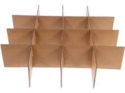 Divisória de Papelão Topbathy para Caixas Embalagem, Dimensões 345x345x105 Mm, 1 Kit Grades Cruzadas 82x82x80