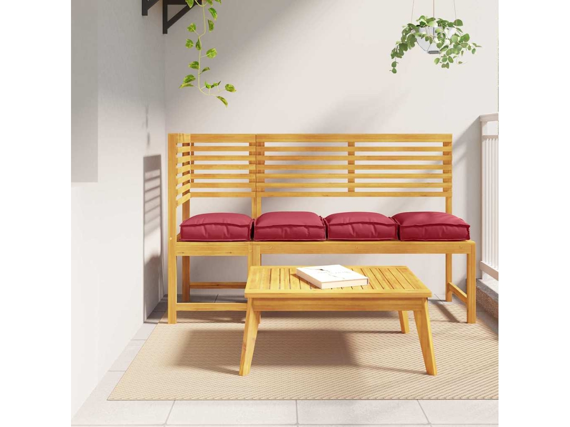 Vidaxl Almofada 4 Pcs Vinho Vermelho 40 X 40 X 8 Cm Tecido Oxford