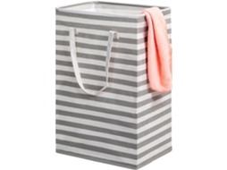 Cesto De Roupa Suja Grande De 75 Litros, Impermeável Independente Com Alça Extensível, Alto E Dobrável
