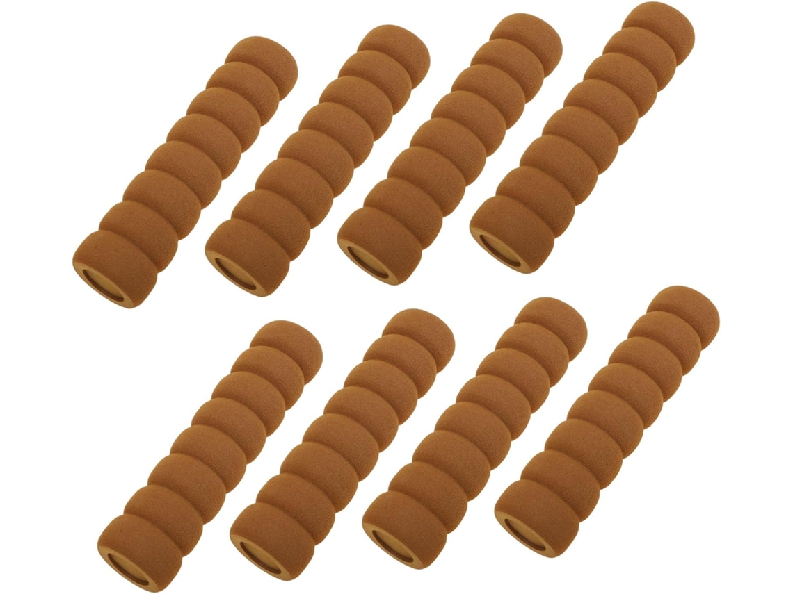 Conjunto De 8 Capas Protetoras Eva Para Maçanetas Portas, Cor Café, Anticolisão