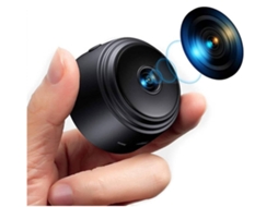 Minicâmera espiã sem fio Bestvite WiFi 1080P HD com visão noturna e detecção de movimento (preta)