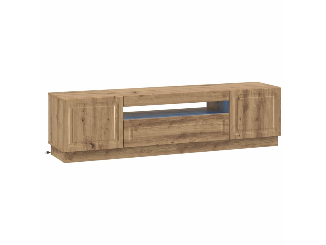 Vidaxl Gabinete De Tv Led Carvalho Arttisan Derivados De Madeira