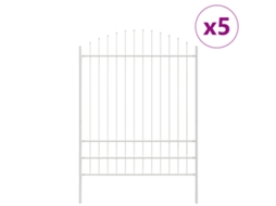 Conjunto 5 Barreira De Jardim Vidaxl Branco Aço Revestido A Pó (170 X 225 Cm)