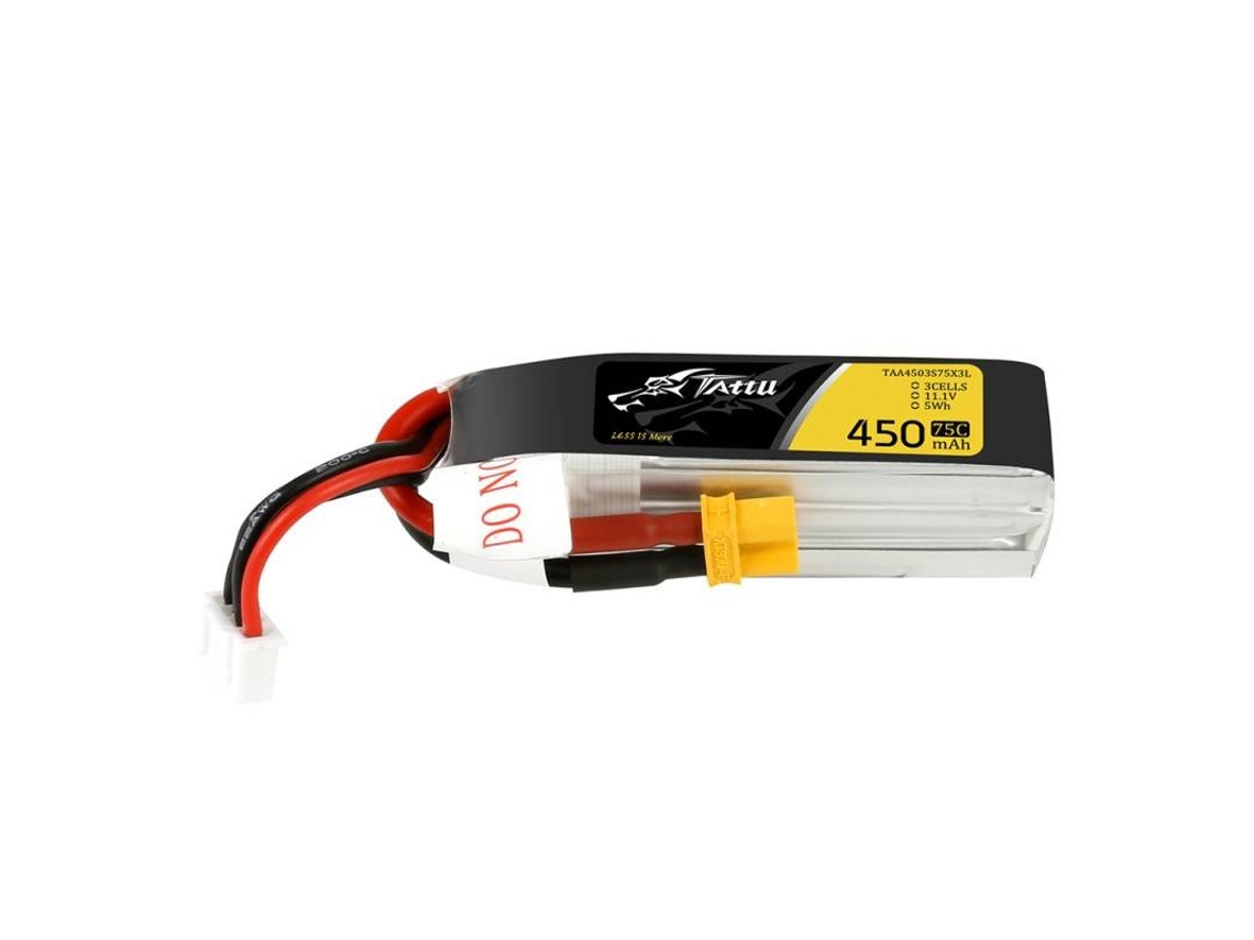Bateria Tattu 450mah 11.1v 75c 3s1p Longa