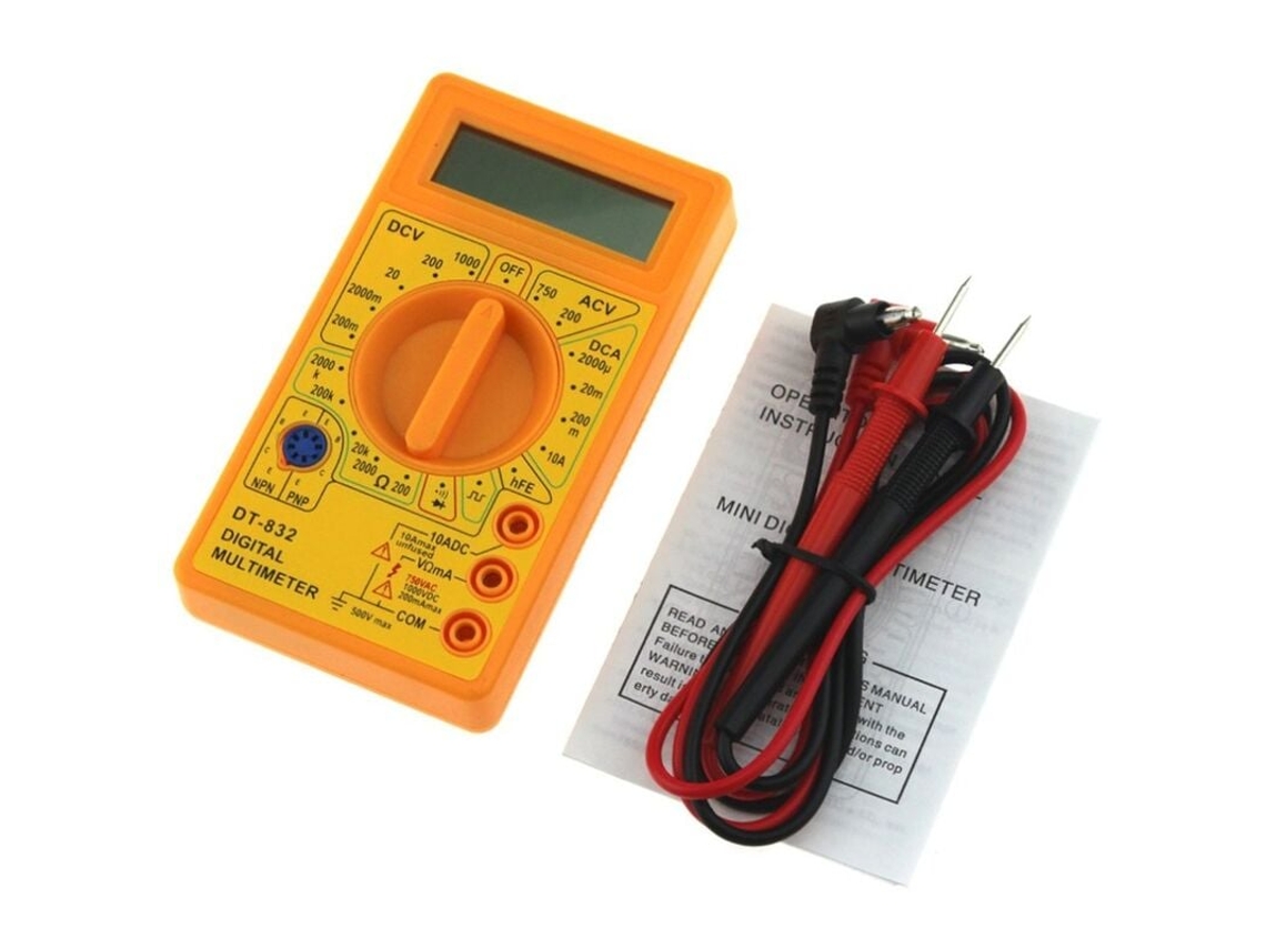 Lurelia Multímetro Digital, Dt830b, 200 V, 1000 V, 750 V, Anti-sobrecarga Para Tensão, Corrente E Resistência