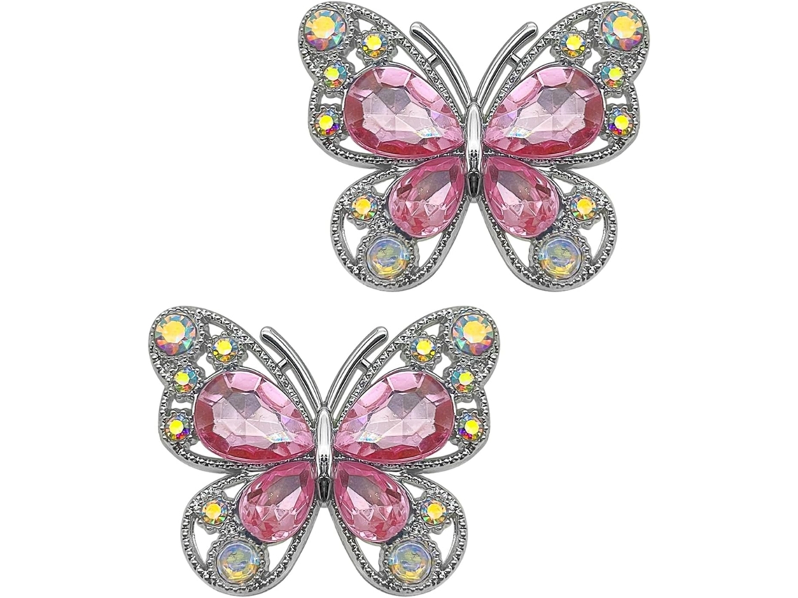 Glamorouses Ornements Papillon En Cristal En Alliage Et Pierres Brillantes Pour La Plupart