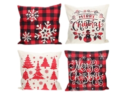 4 Unidades de Fronhas de Natal ALLINLESS