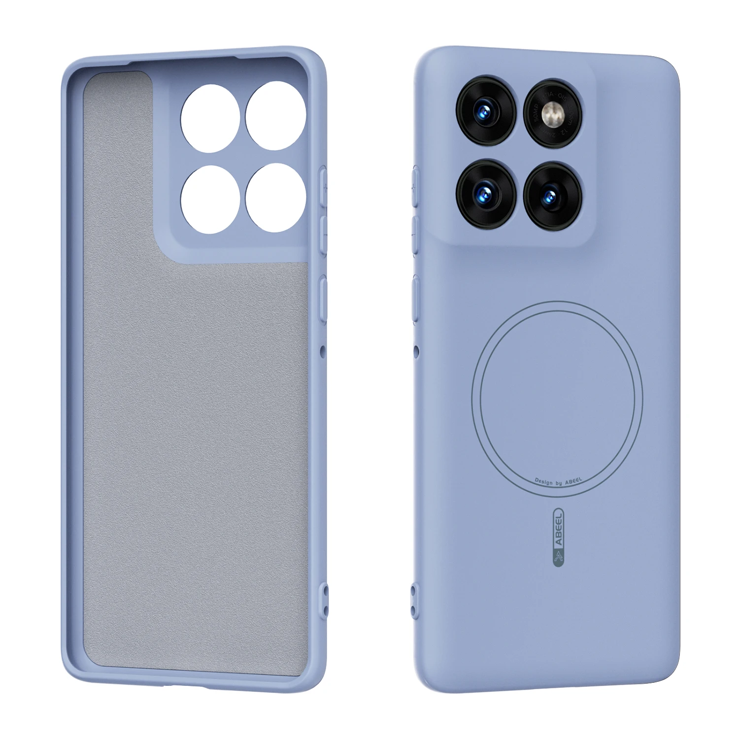Capa De Celular Em Silicone Líquido (azul Claro, Motorola Moto G Play (2026)), Capa Protetora Macia E Magnética À Prova De Choque.