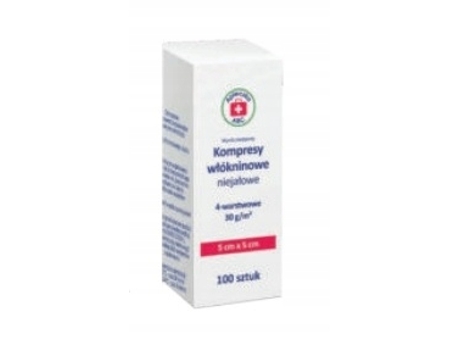 Acessórios De Primeiros Socorros Abc, Compressas De Algodão 4 Camadas, 30g, 5cm X 5cm, 100 Unidades Embalagem Compacta Silesian Pharma