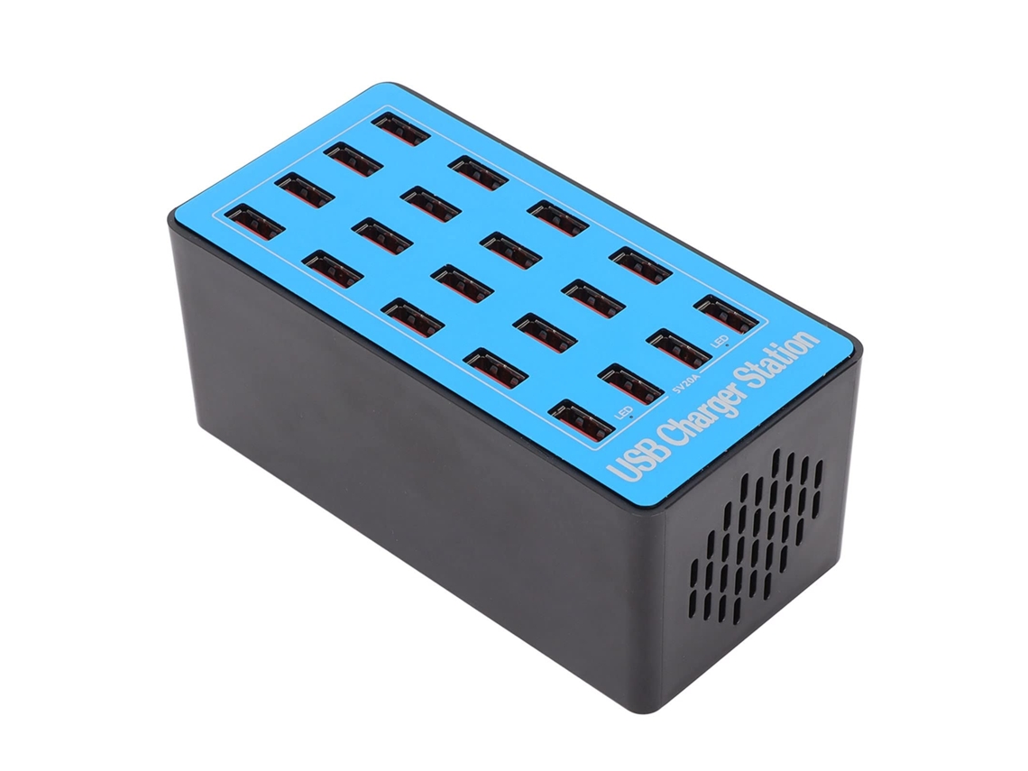 Estação de Carregamento de Hub Usb de 20 Portas Usb 5V 20A 100W 240V