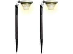 Conjunto De 2 Luminárias Solares Externas À Prova Dágua Para Jardim, Iluminação De Jardim, Luz Quen Gokoco