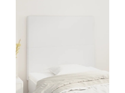 Vidaxl Cabeceira Branca 100x5x118/128 Cm Couro Sintético