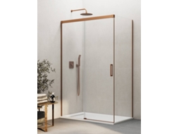Cabine de Duche Thalassa 1+1 com Painel Lateral Fixo 115x100 Cm Cobre Vidro Transparente DUCHA.ES (basic)