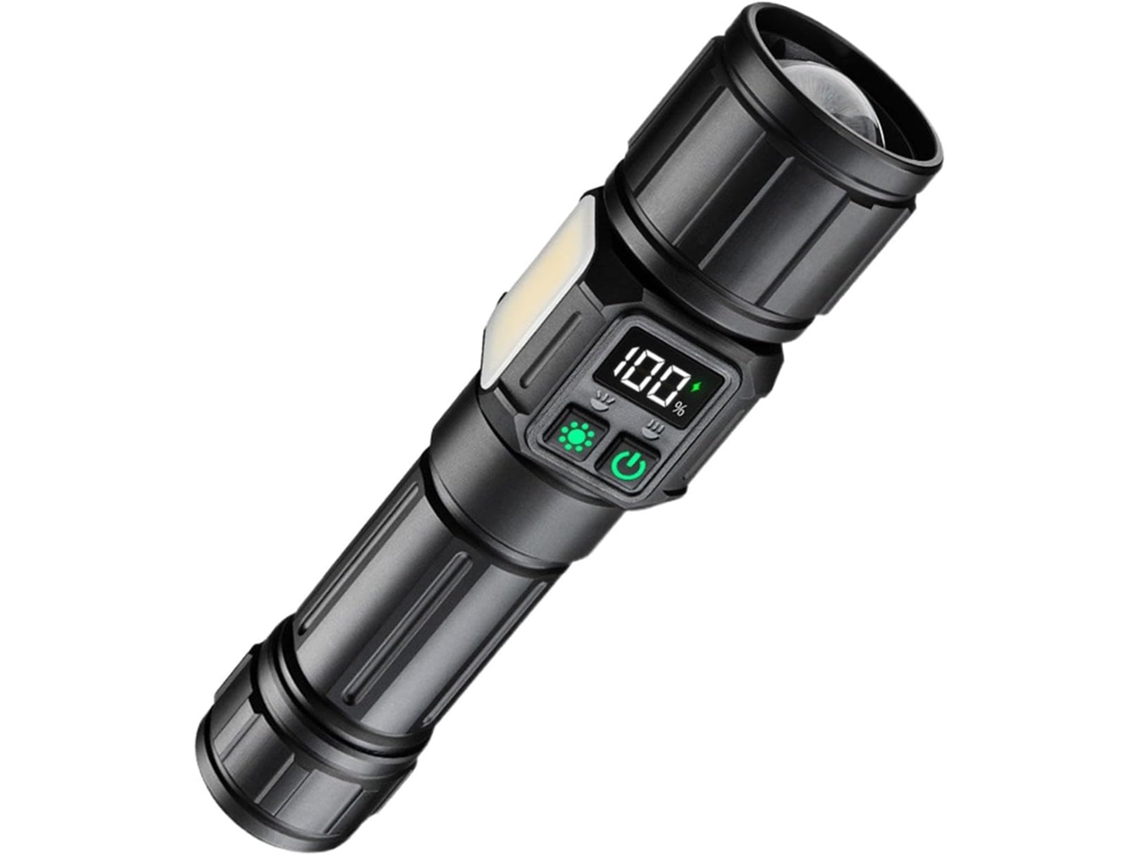 Lanterna Recarregável Ultrabrilhante De 3000 Mah, Magnética, Com Tela.