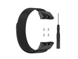 Pulseira Milanesa Preta, Compatível Com Garmin Forerunner 45/ 45s/ Swim 2