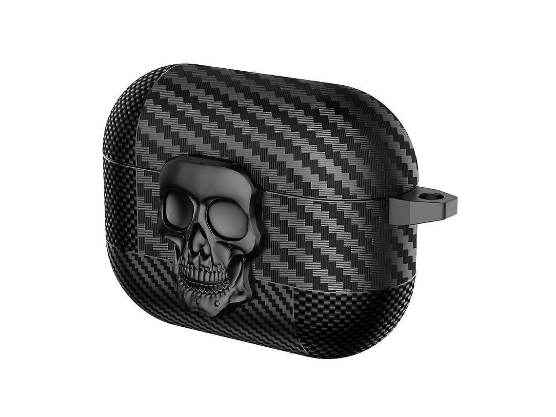Camada protetora para fone de ouvido Bluetooth com estampa de fibra de carbono GIECY.