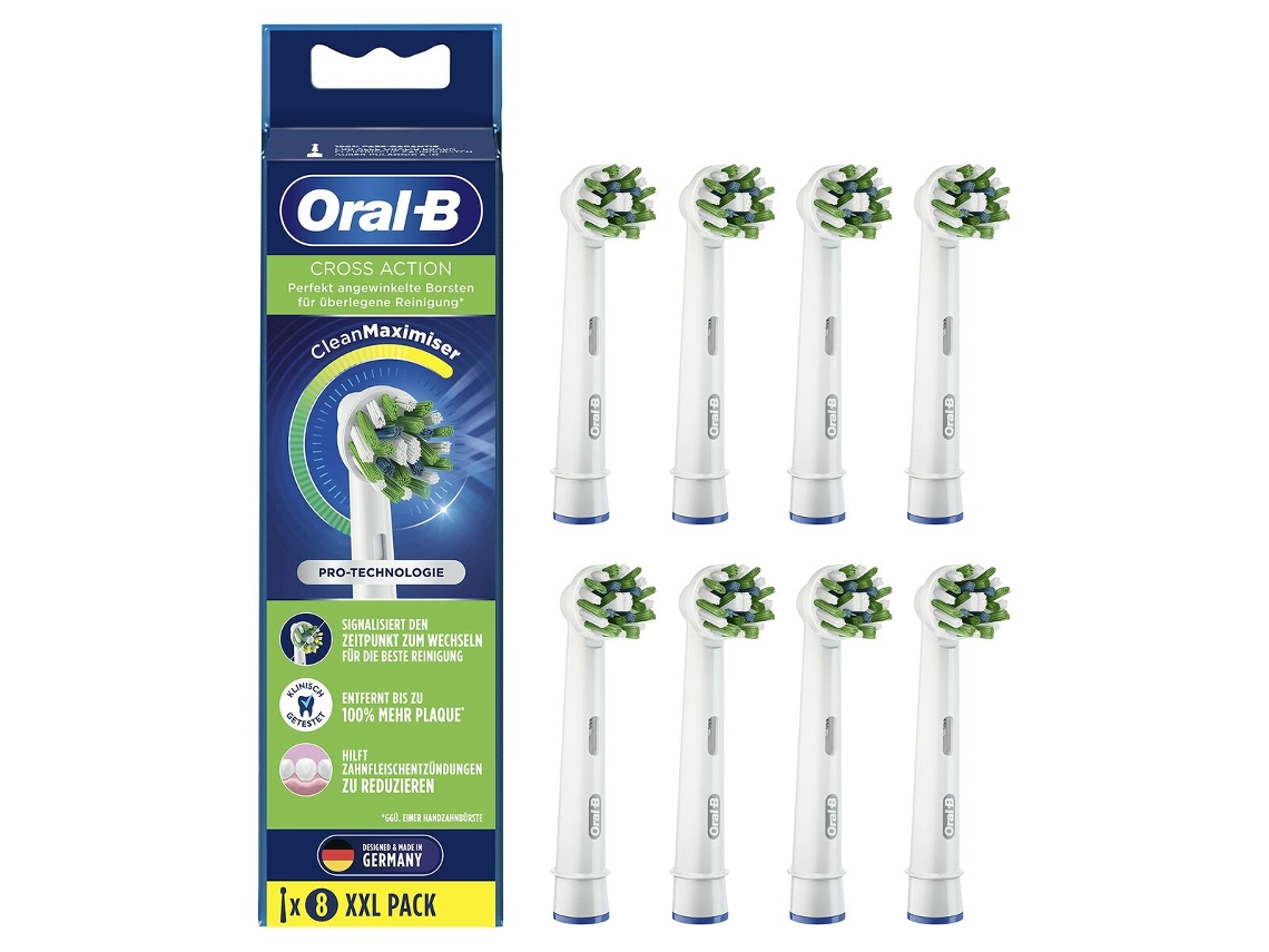 Recarga Escova de Dentes Elétrica ORAL-B 8 Unidades