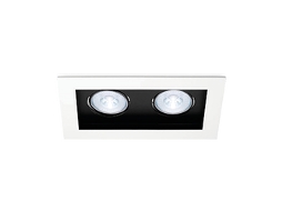 Suporte 2X Beta R5 Retângulo Branco/Preto Mr16 Gu10/Gu5.3 BRAYTRON