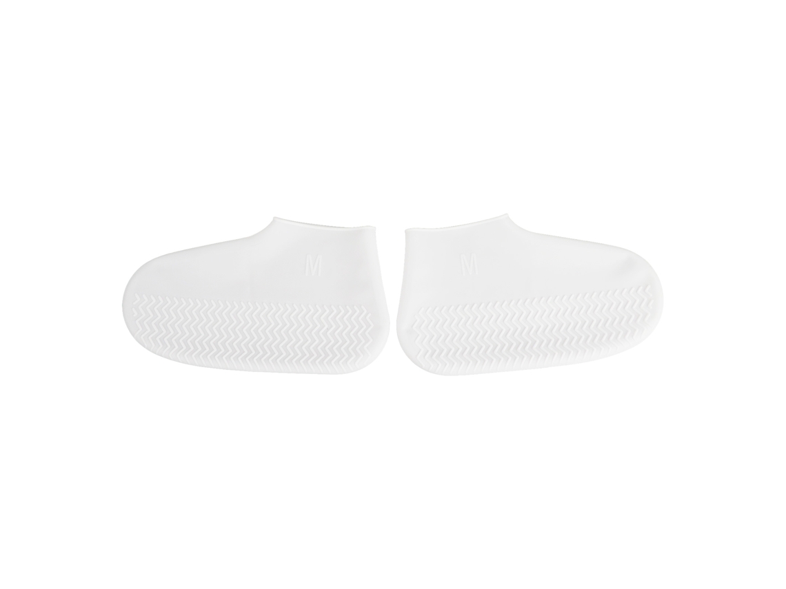 Cubrezapatos De Silicona Elástica Adulto Blanco Impermeable Antideslizante Para Lluvia Talla M