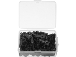 Attaches Tournantes Pour Cadre Photo 160 Pièces Noir – Clips De Fixation Robustes Et Arqués – Quincaillerie