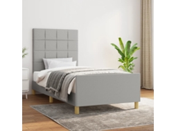 Vidaxl Estrutura De Cama Sem Colchão 100x200 Cm Tecido Cinzento-claro