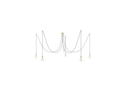 Candeeiro Suspenso com Cinco Caídas Spider Creative-Cables Spmdcs01Go5Rc04Term Latón LEDKIA