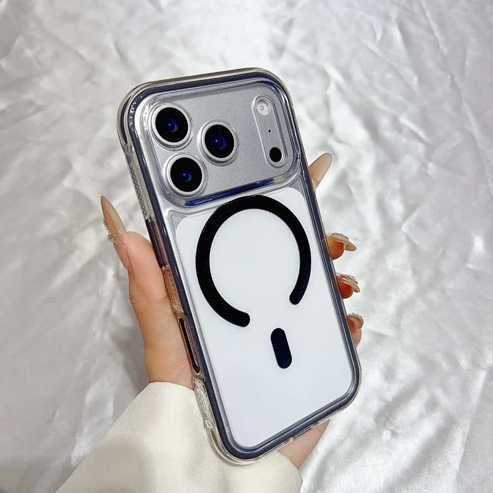 Capa Magsafe Para Iphone 11 Pro Max (preta) Com Faixa Antiderrapante Macia Original E Fecho Magnético.