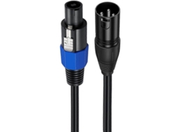 Cabo Lurelia XLR macho, para microfones, mesa de mixagem, amplificadores e caixas de som ativas.