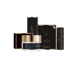 Kit Ouro 24K com Sérum Antirrugas, Hidratante e Creme para os Olhos, Discos de Ouro Erth Skin London (Pacote com 5)