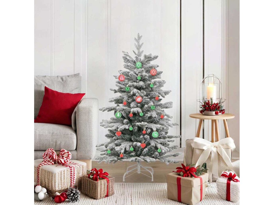 Vidaxl Conjunto De Bolas De Natal 40 Unid. Vermelho E Verde Ø 6 Cm