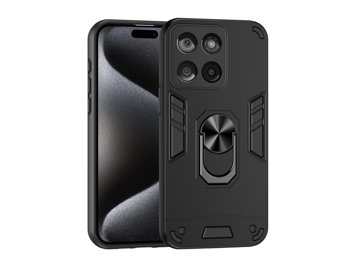 Capa Para Celular 360 ​​warrior Com Ventosa Magnética Para Carropreto - Moto E14