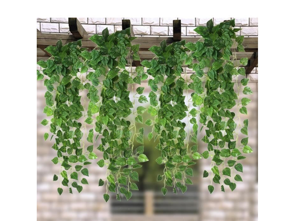 Guirlanda de videira de hera artificial - 2x 170cm - Decoração de folhas de plantas verdes S/MARCA