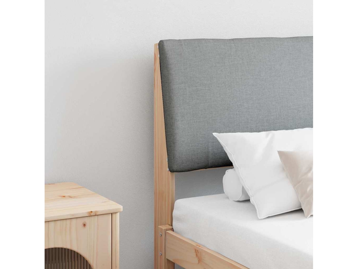 Vidaxl Cabeceira Estofada Cinzento-claro 180 Cm