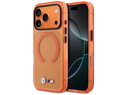 Capa Bmw Mobile Para Iphone 17 Pro Magsafe M Iml Com Logotipos Metálicos - Laranja