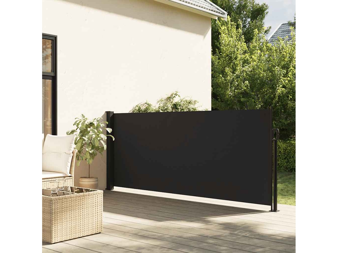 Vidaxl Toldo Lateral Retrátil 120x500 Cm Preto