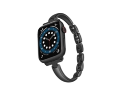 Bracelete para Apple Watch 46/49/45/44mm Liga de Zinco com Preto XIAOMOYU