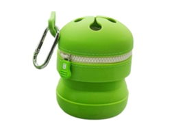 Lixeira, Bolsa para Isca e Recipiente de Silicone com Zíper.