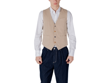 Colete De Homem Gianni Lupo Beige Chiaro Algodão Bege (xl)