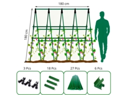 Suporte Treliça Plantas Trepadeiras 180x180 Cm NYANA Garden - Estrutura em a - Jardim