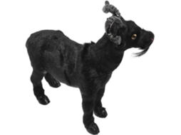Cabra Preta De Pelúcia Em Miniatura Para Decoração Jardim E Pátio.