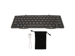 Teclado Bluetooth dobrável e portátil, 78 teclas, silencioso, preto | S/MARCA