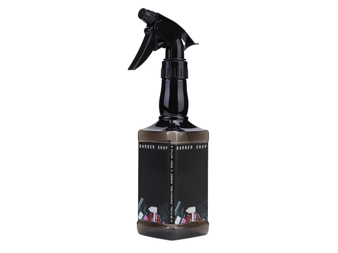 Conjunto de 2 frascos de spray para penteados (preto transparente)