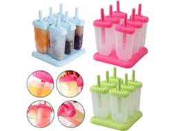 Conjunto De 6 Formas De Sorvete Azuis, Formas De Silicone Quadradas Para Sorvete, Reutilizáveis, Para Uso Doméstico, Verde, 1 Conjunto