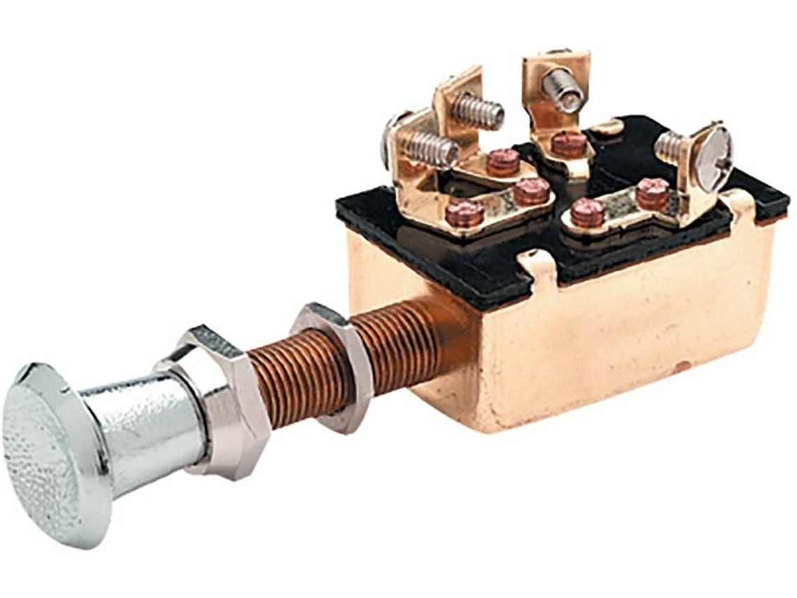 Interruptor SEACHOICE Push-Pull Switch 3 Position/2 Circuits Dourado