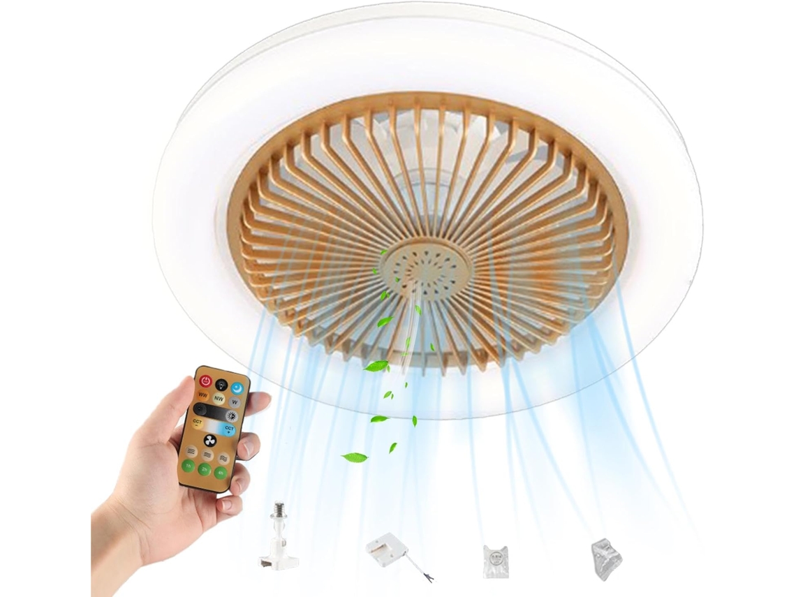 Ventilador De Teto Com Luzes E Controle Remoto, Led